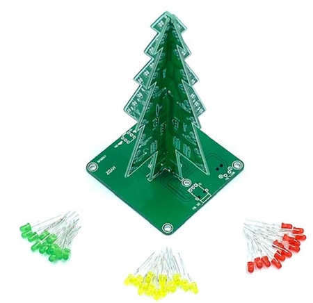 Choinka 3D LED Świąteczna Świecąca 5V DIY