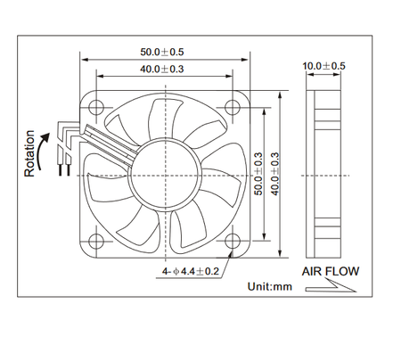 Wentylator 12V 50x50x12mm 3 przewody