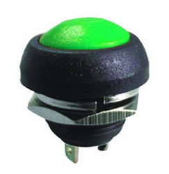 Przycisk monostabilny 3A 250V okrągły zielony