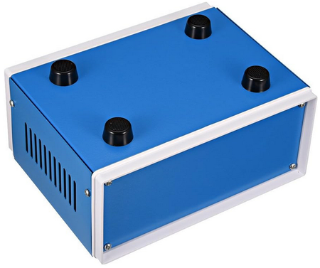 Obudowa metalowa niebieska OBM04 170x130x75mm