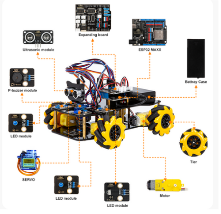 Zestaw edukacyjny ŁAZIK Samochód platforma robota Kit DIY STEM