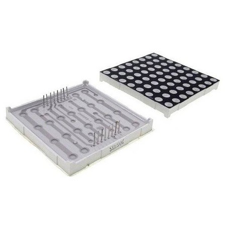 Moduł matrycy LED 8x8 czerwona 60x60mm wspólna anoda