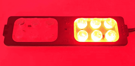 Lampa LED migająca 12V czerwono-niebieska 12 LED 26x103mm