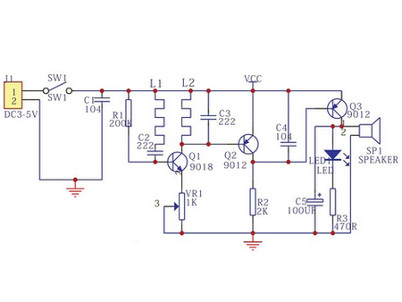 Moduł wykrywacza metalu 3-5V KIT-do sam.montażu