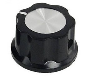 Gałka potencjometru bakelitowa czarna GBC19 19mm