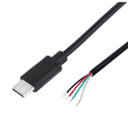 Wtyk USB-C z przewodem 4PIN 100CM do zasilania transmisji danych