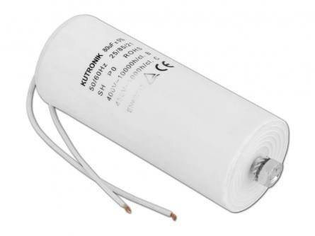 Kondensator silnikowy z przewodem 20uF 450VAC