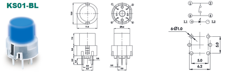 Przełącznik monost KS01-BL-5 3A 250V biały