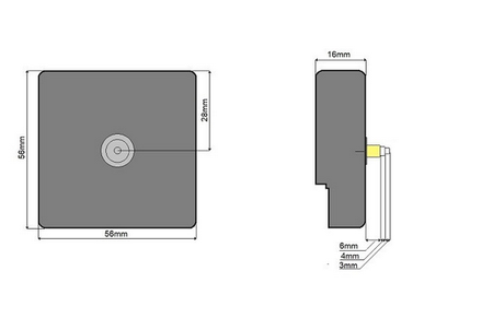 Mechanizm kwarcowy zegara "388" ze wskazówkami prostymi MK44