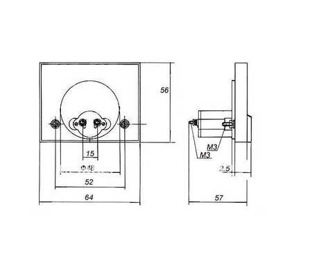 Miernik analogowy panel amperomierz 500mA + bocznik