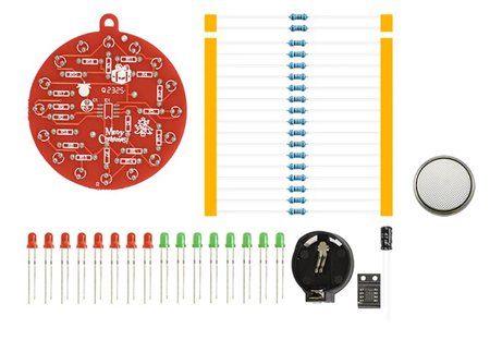 Choinka 3D LED RGB DIY + Bombka DIY Zestaw do nauki lutowania
