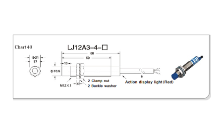 Czujnik indukcyjny PNP LJ12A3-4-Z/CY 4mm