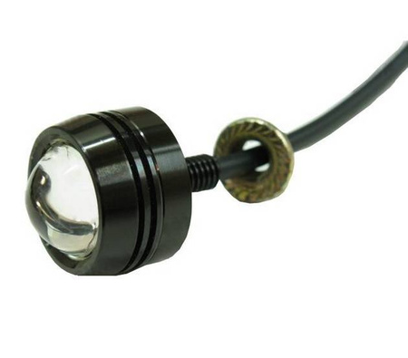 Żarówka LED 12V 1W 25mm biała zimna obudowa czarna