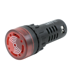 Kontrolka LED 28mm 12V DC z buzzerem