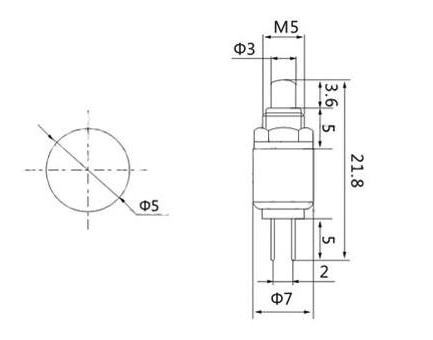 Przycisk monostabilny 1A 250V zwierny PBS-7Br