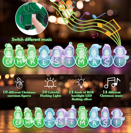 Świąteczny muzyczny zestaw elektroniczny DIY LED BAŁWANKI