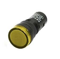 Kontrolka LED 19mm 12V AC/DC żółta