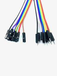 Przewody kable zworki męsko - żeński 10szt 20cm