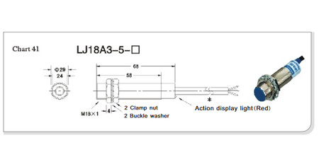 Czujnik indukcyjny PNP LJ18A3-5-Z/CY 5mm