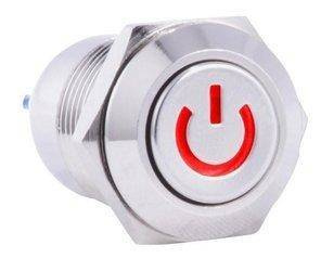 Przełącznik wandaloodporny POWER podświetlany RED
