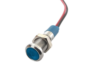 Metalowa kontrolka LED 8mm 12V niebieska