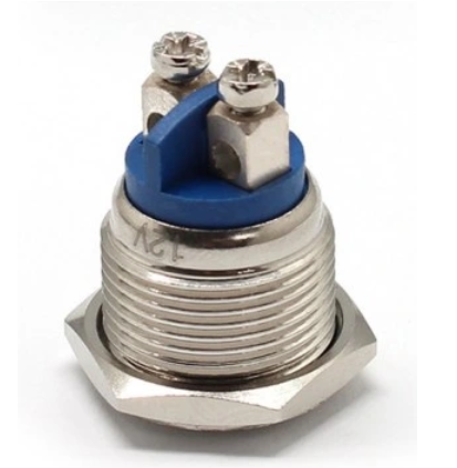 Metalowa kontrolka LED 16mm 24V metalowa czerwona