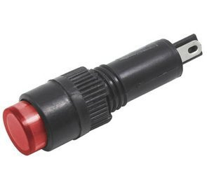 Kontrolka neonówka 8mm 12V DC czerwona