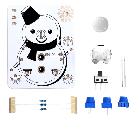 BAŁWANEK elektroniczny LED DIY KIT nauka lutowania
