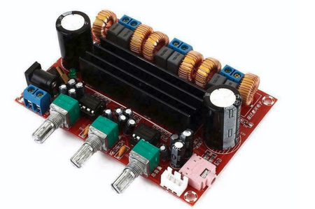 Wzmacniacz audio 2.1 2x50W + 100W 12-24V