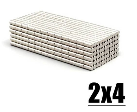 Magnes neodymowy walcowy okrągły 2x4mm 5 szt.