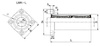 Łożysko liniowe z kołnierzem kwadratowym przedłużane LMK12LUU