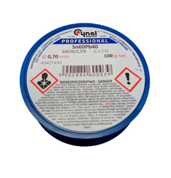 Cyna 0,70mm/100g Sn60Pb40 CYNEL 0,7mm