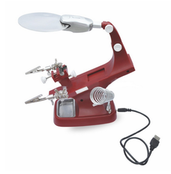 Uchwyt z lupą x3 i podstawką z podświetleniem LED