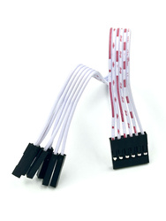 Przewód połączeniowy DuPont gniazdo z przewodem 2.54mm 6 pin 20cm