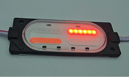 Lampa LED migająca 12V czerwono-niebieska COB 33x89mm