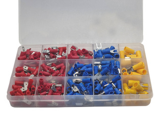 Zestaw 330szt konektorów samochodowych izolowanych