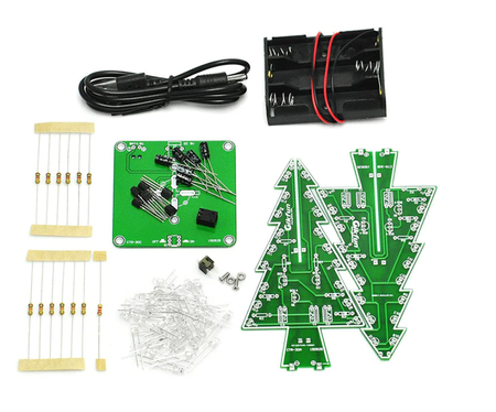 Choinka 3D LED RGB DIY + Bombka DIY Zestaw do nauki lutowania