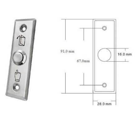 Przycisk wyjścia podtynkowy EXIT do bramy furtki domofonu MONO