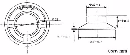 Głośnik montażowy YD58 0.5W 8 Ohm membr. plastikowa