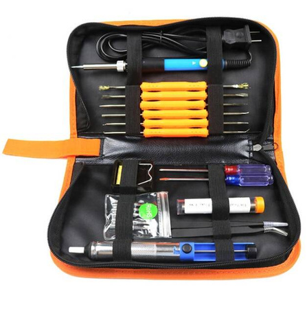 Lutownica prezyzyjna zestaw w etui 20 elementów Lutownica Odsysacz