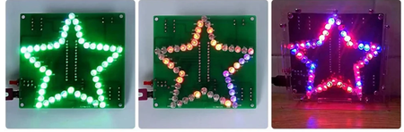 Gwiazda pięcioramienna LED DIY do nauki lutowania
