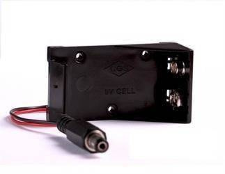 Koszyk uchwyt do baterii 9V 6F22 z wtykiem 2.1/5.5