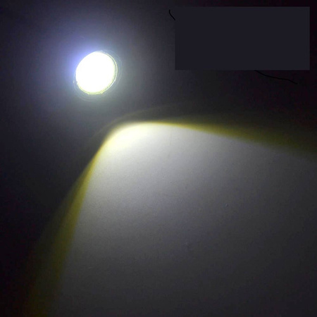 Żarówka LED 12V 1W 22mm biała zimna srebrna obudowa