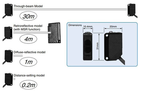 Czujnik fotoelektryczny PNP E3Z-D82