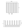 Radiator 15*6*14.5mm 1szt.
