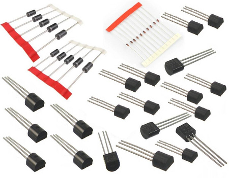 Zestaw podstawowych części elektronicznych do nauki elektroniki 830 szt