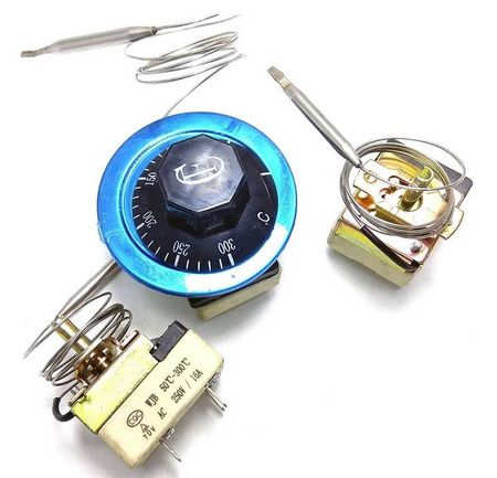 Termostat z kapilarą 50°C~300°C 16A/250V biała