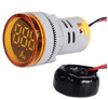 Amperomierz LED 28mm 0-100A 230V Żółty