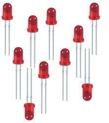 Dioda LED 3mm czerwona dyfuzyjna x 10szt