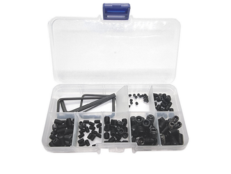 Śruby imbusowe czarne + klucze Zestaw 200szt